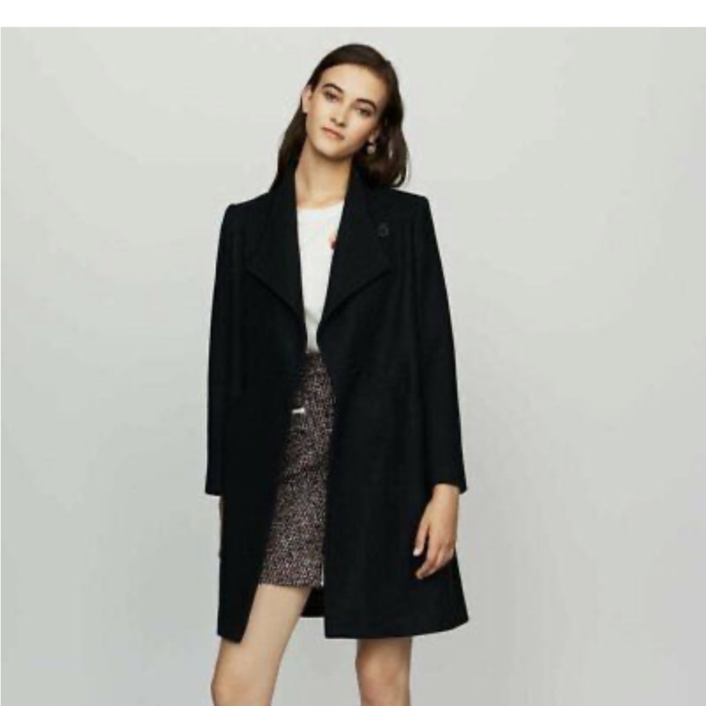 Maje straight wool cashmere coat-GALIPO